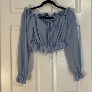 Cropped off the shoulder top